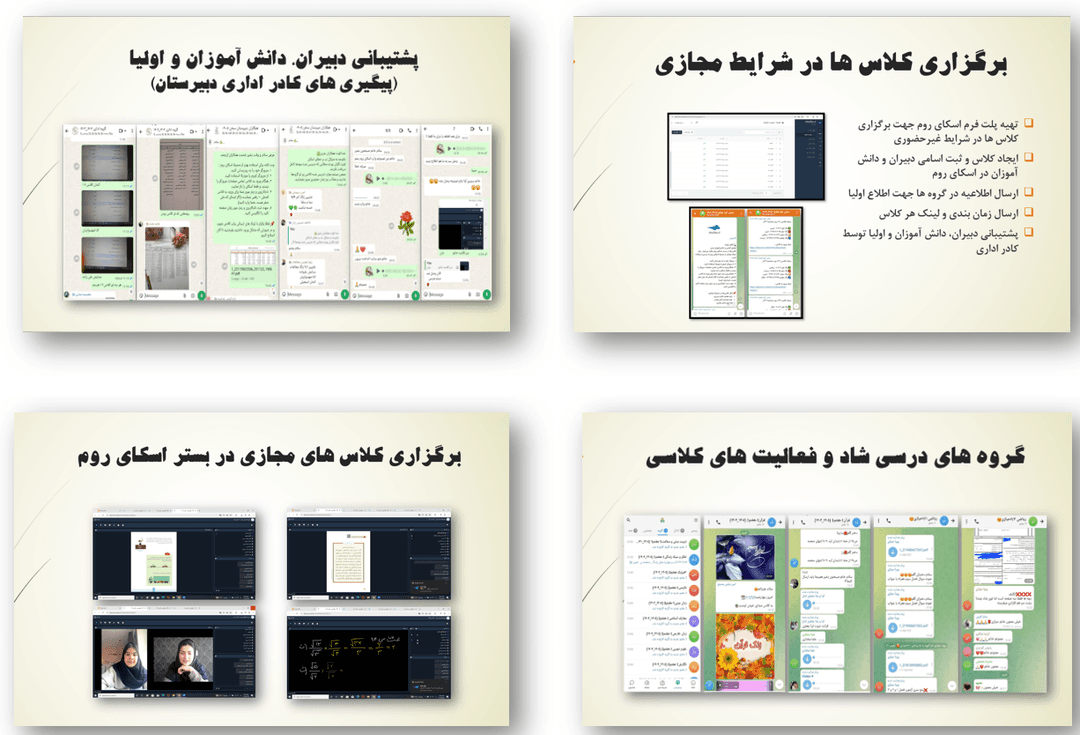برگزاری کلاس ها در شرایط مجازی